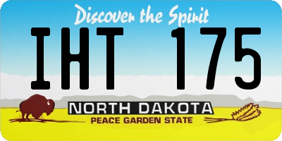 ND license plate IHT175