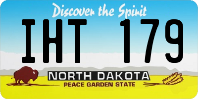 ND license plate IHT179