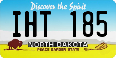 ND license plate IHT185