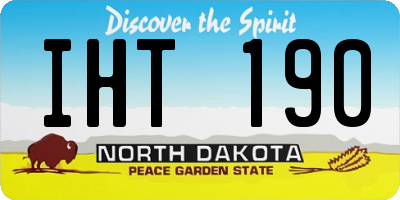 ND license plate IHT190