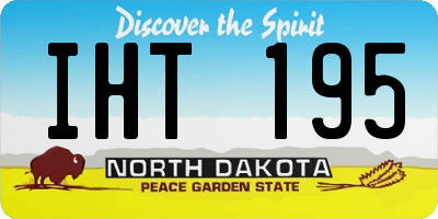 ND license plate IHT195