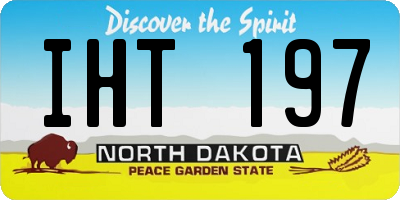 ND license plate IHT197