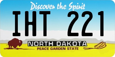 ND license plate IHT221