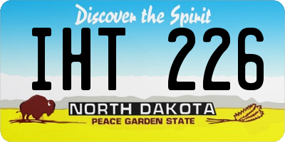 ND license plate IHT226