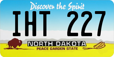 ND license plate IHT227