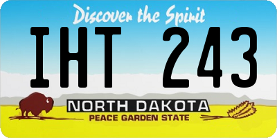 ND license plate IHT243