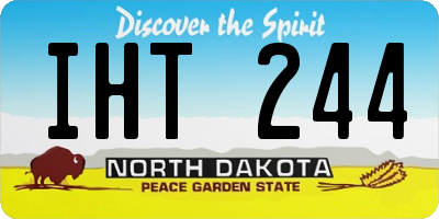ND license plate IHT244