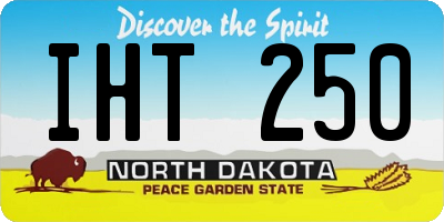 ND license plate IHT250