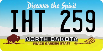 ND license plate IHT259