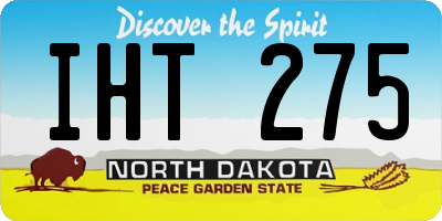 ND license plate IHT275
