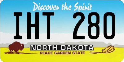 ND license plate IHT280