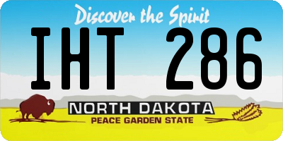 ND license plate IHT286