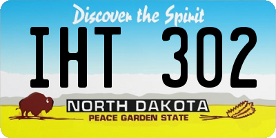 ND license plate IHT302