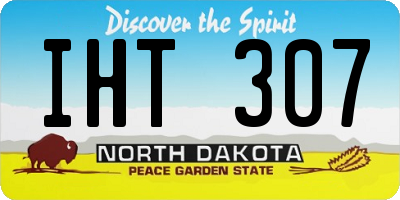 ND license plate IHT307