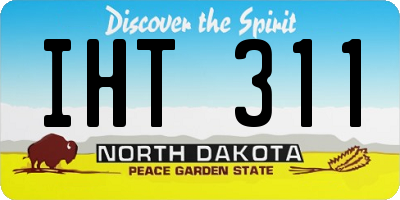 ND license plate IHT311