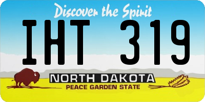 ND license plate IHT319