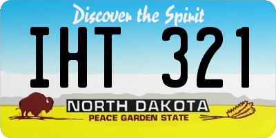 ND license plate IHT321