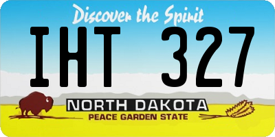 ND license plate IHT327