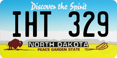 ND license plate IHT329