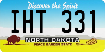 ND license plate IHT331