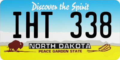 ND license plate IHT338