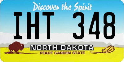 ND license plate IHT348