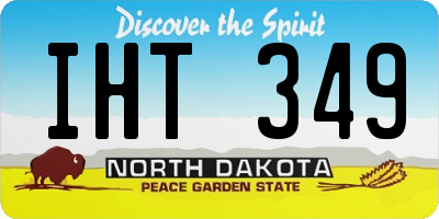 ND license plate IHT349
