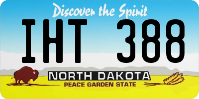 ND license plate IHT388
