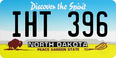 ND license plate IHT396