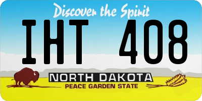 ND license plate IHT408
