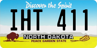 ND license plate IHT411