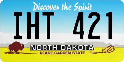ND license plate IHT421