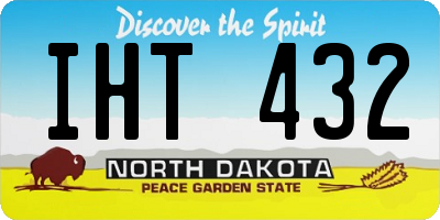 ND license plate IHT432