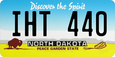ND license plate IHT440
