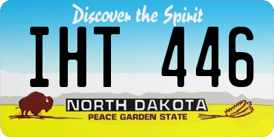ND license plate IHT446