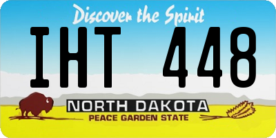 ND license plate IHT448
