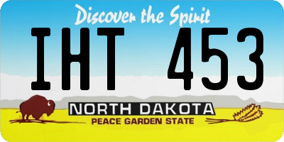 ND license plate IHT453