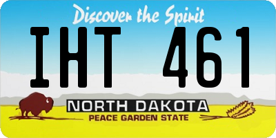 ND license plate IHT461