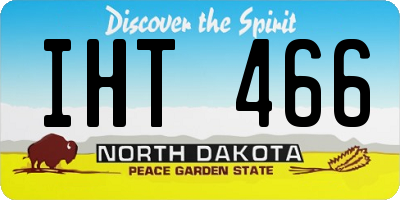 ND license plate IHT466