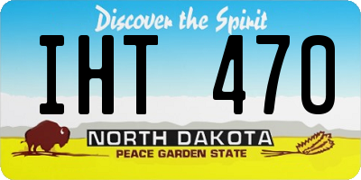 ND license plate IHT470