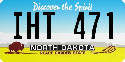 ND license plate IHT471