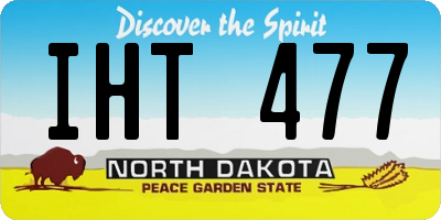 ND license plate IHT477