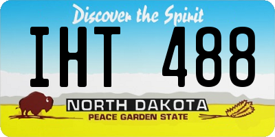 ND license plate IHT488