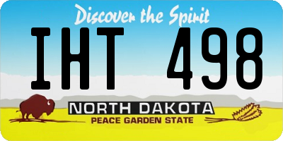 ND license plate IHT498