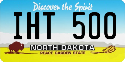 ND license plate IHT500