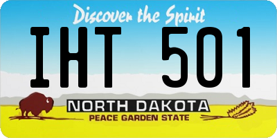 ND license plate IHT501