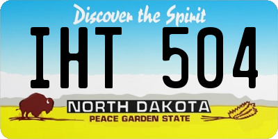 ND license plate IHT504