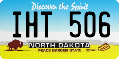 ND license plate IHT506