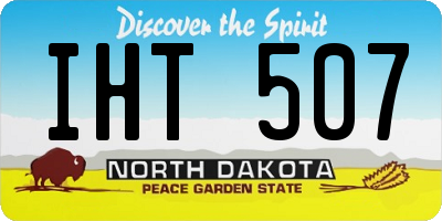ND license plate IHT507