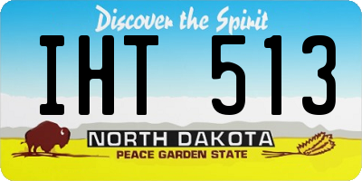 ND license plate IHT513